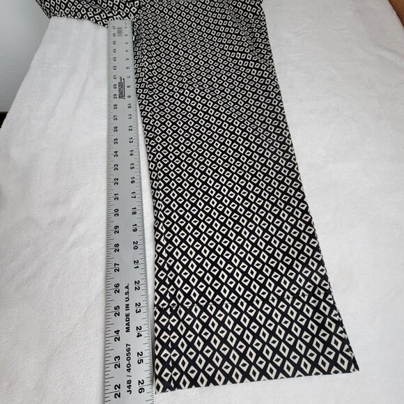 Cabi Womens Black White Geometric Print Ankle Pants Size 12 Stretch Stye 877 New - Picture 10 of 12